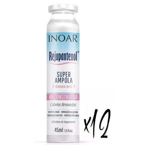 Inoar 12 Super Ampoules 3 In 1 Rejupanthenol 45ml