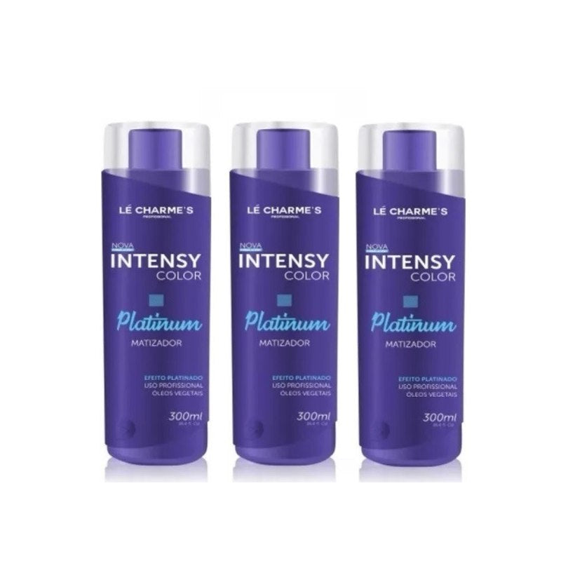 Kit 3 Mascarilla Tinte Intensa Platino 300ml Le Charme