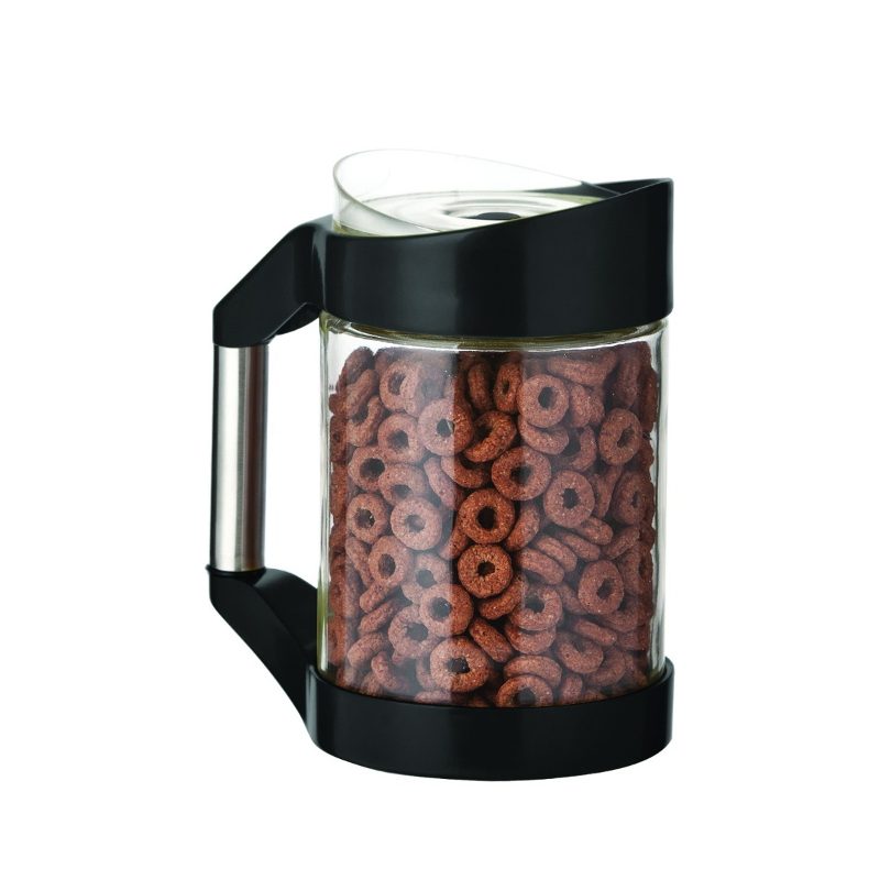 Tarro con Asa Sinoglass Tapa de Vidrio 1250 ml Organización