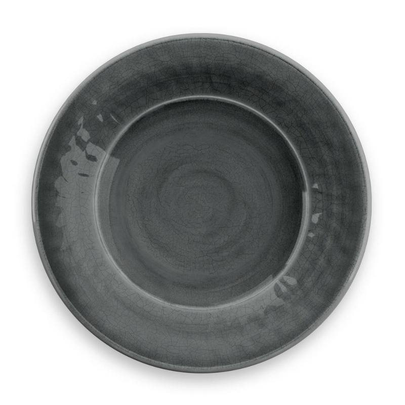 Plato llano de melamina agrietada gris Tarhong 27 cm