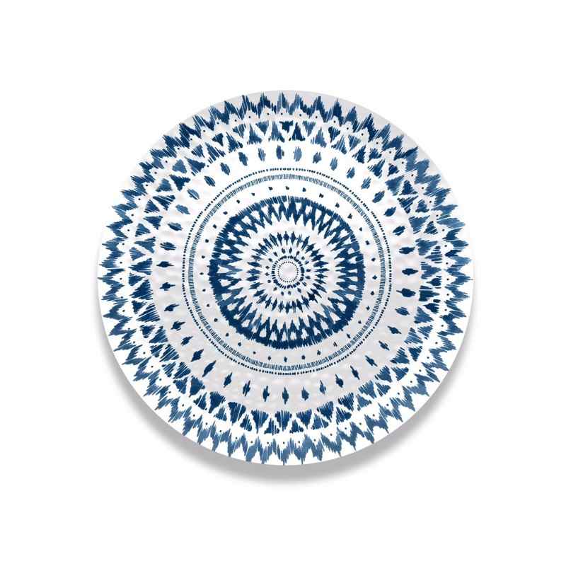 Fuente Redonda Tarhong Indochina Line 46cm Azul Y Blanco