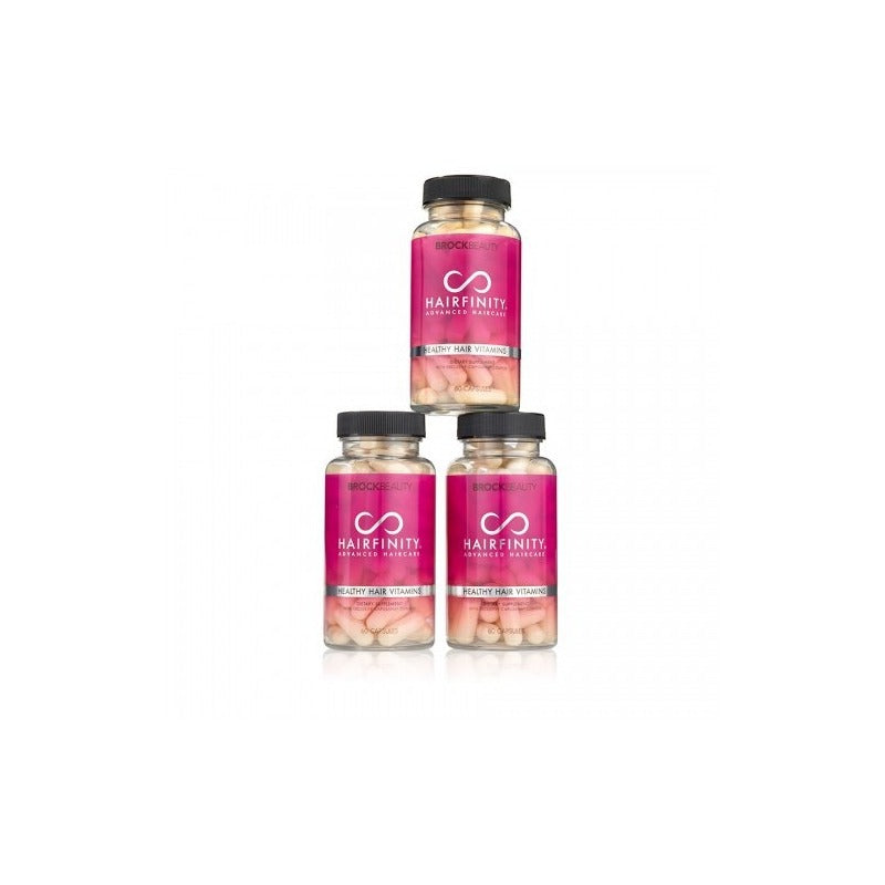 Kit 3 Botes Vitamina Para El Crecimiento Del Cabello Hairfinity 180 Cps