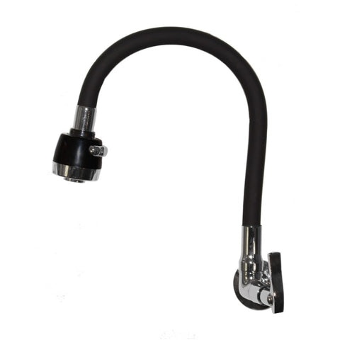 Black Gourmet Kitchen Faucet with Flexible Stem 1/4 Turn