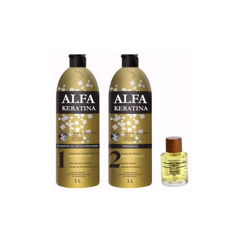 Alfa Keratina Progressive Brush Kit 2x1 Liter + Gift