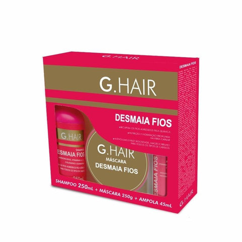 G Hair Kit Desmaia Fios-shampoo250ml+mask250g+ampoule 45ml 