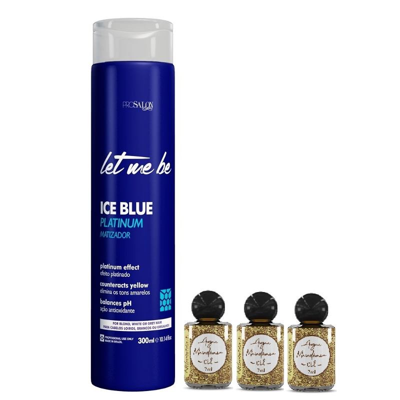 Máscara de Pestañas Tinte Ice Blue Let Me Be Platinum 300ml +3 Aceites