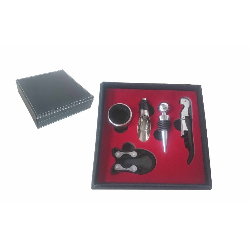 Wine Kit 5 Pieces with Corkscrew and Accessories