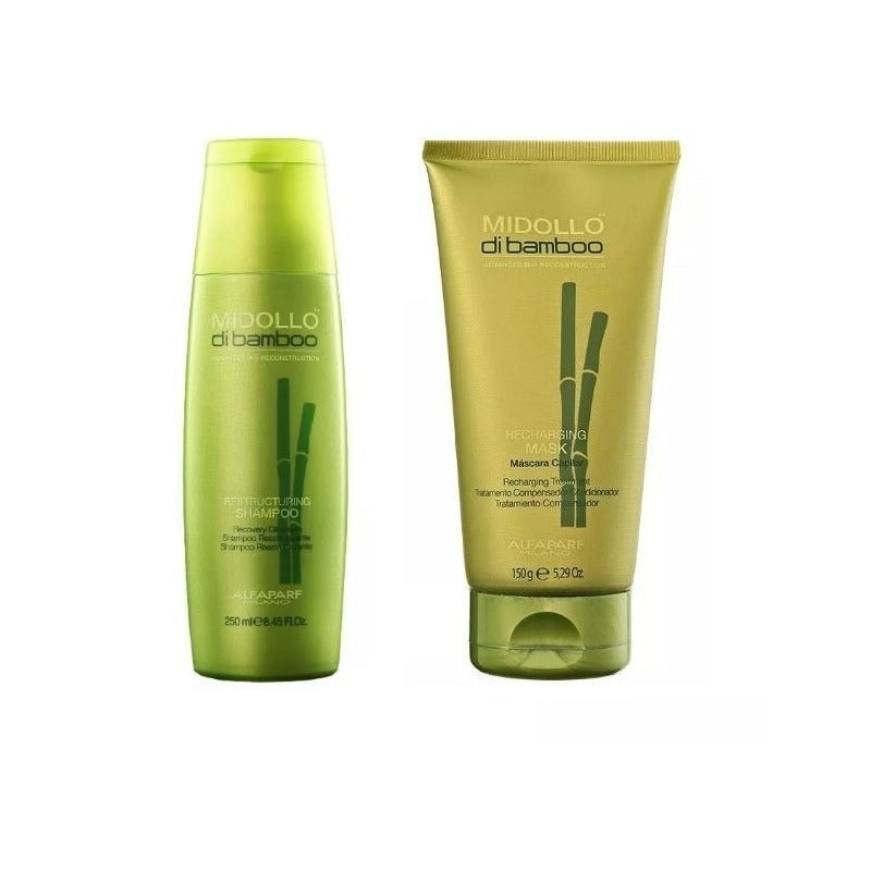 Kit Alfaparf Midollo Di Bamboo Shampoo E Máscara Recharging