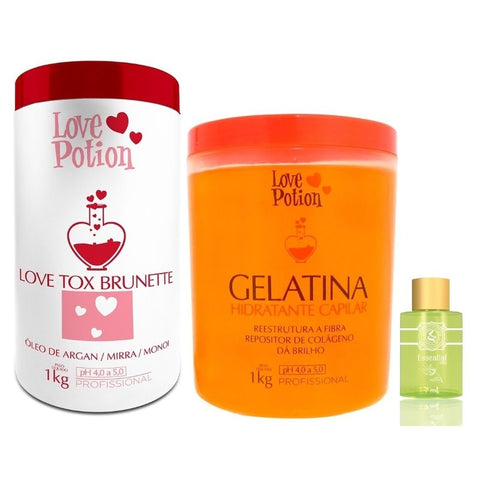 Love Potion Moisturizing Gelatin 1kg+ Love Tox Brunette +oil