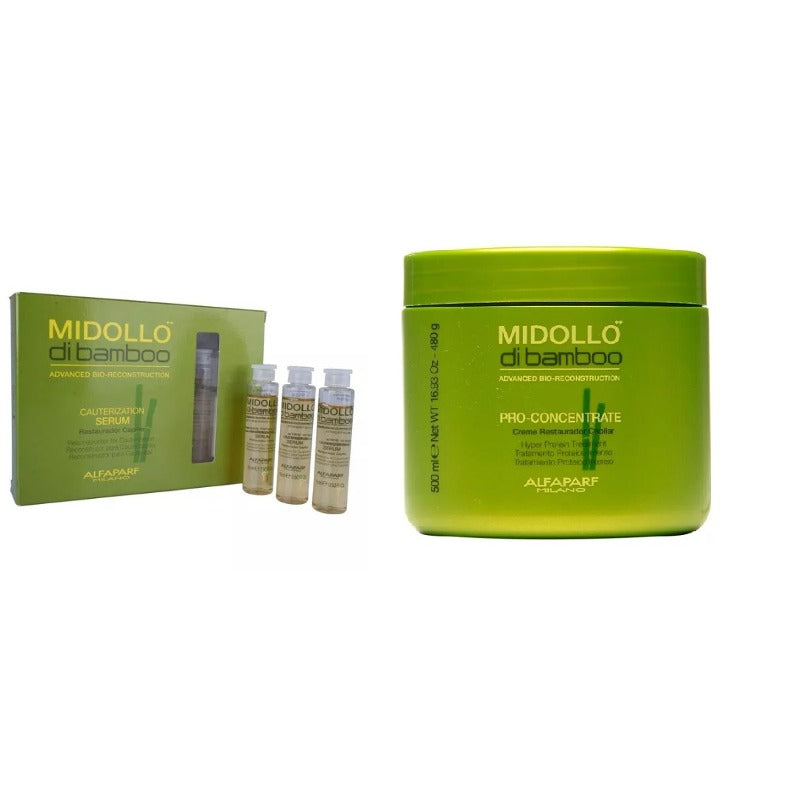 Midollo Di Bambu Kit 1 Ampoule Box 6x15ml, 1 Mask Pro 500ml