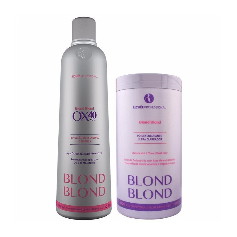 Richée Blond Blond - Bleaching Powder + Creamy Ox 40 Volumes 