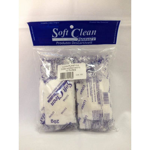 Soft Clean Beauty Plastic Glove With Moisturizer 10 Pairs