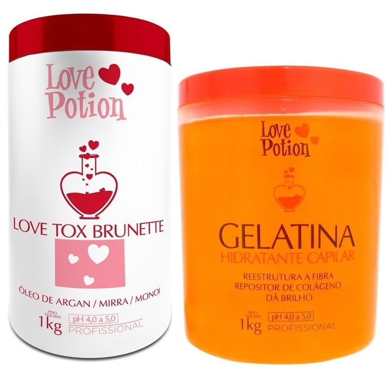 Love Potion Moisturizing Gelatin 1kg + Love Tox Brunette 1kg