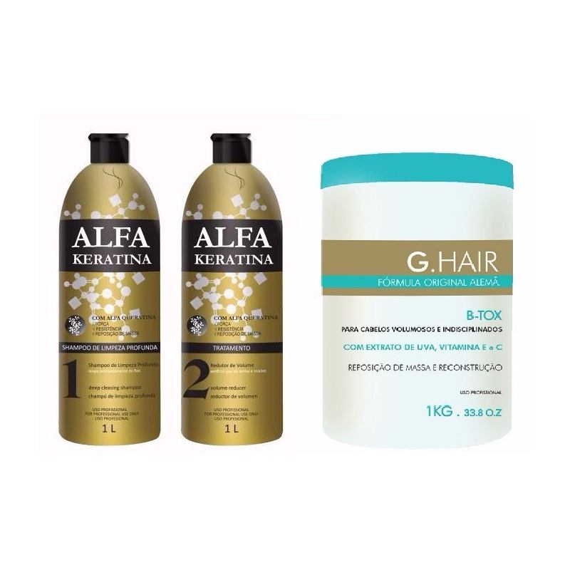 Alfa Keratina Progressive Brush Kit 2x1l + G Hair B-tox 1kg