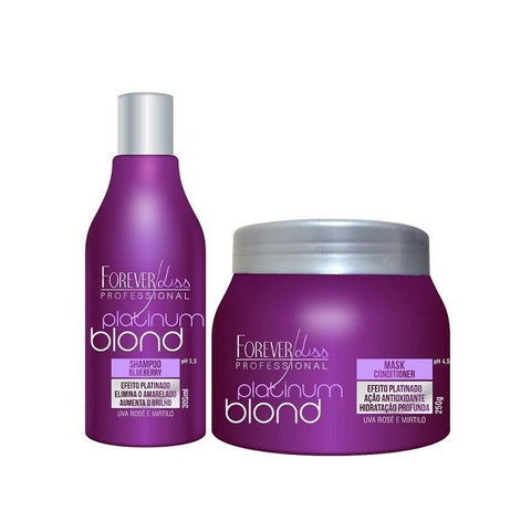 Forever Liss Platinum Blond Tinting Shampoo + Mask Kit