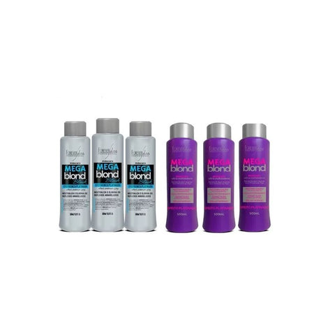 Kit=03 Mega Blond Purple+03 Mega Blond Black-forever Liss