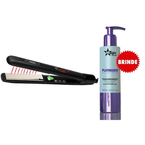 Unique Slim Titanium Bivolt Mq Hair Straightener + Gift