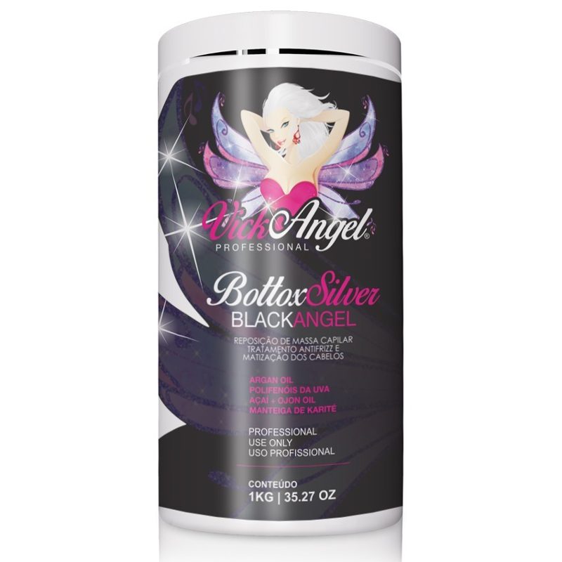 Vick Angel Bottox Silver Black Angel Redução E Matização 1kg