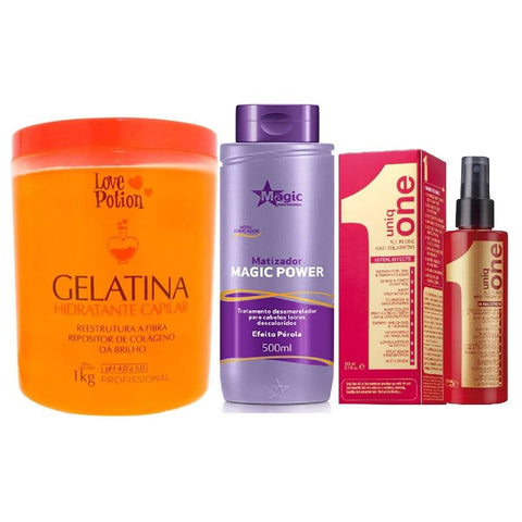 Love Potion Gelatin 1kg +magic Colorperola +revlon Leave In