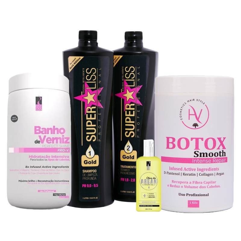 Complete Kit Superliss Brush 1l +botox 1kg+ Hydration 1kg