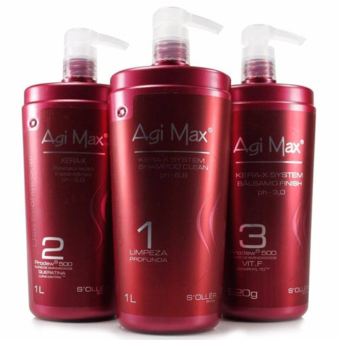 Agi Max Red Kera-x Progressive Brush Kit 1000ml + Gift