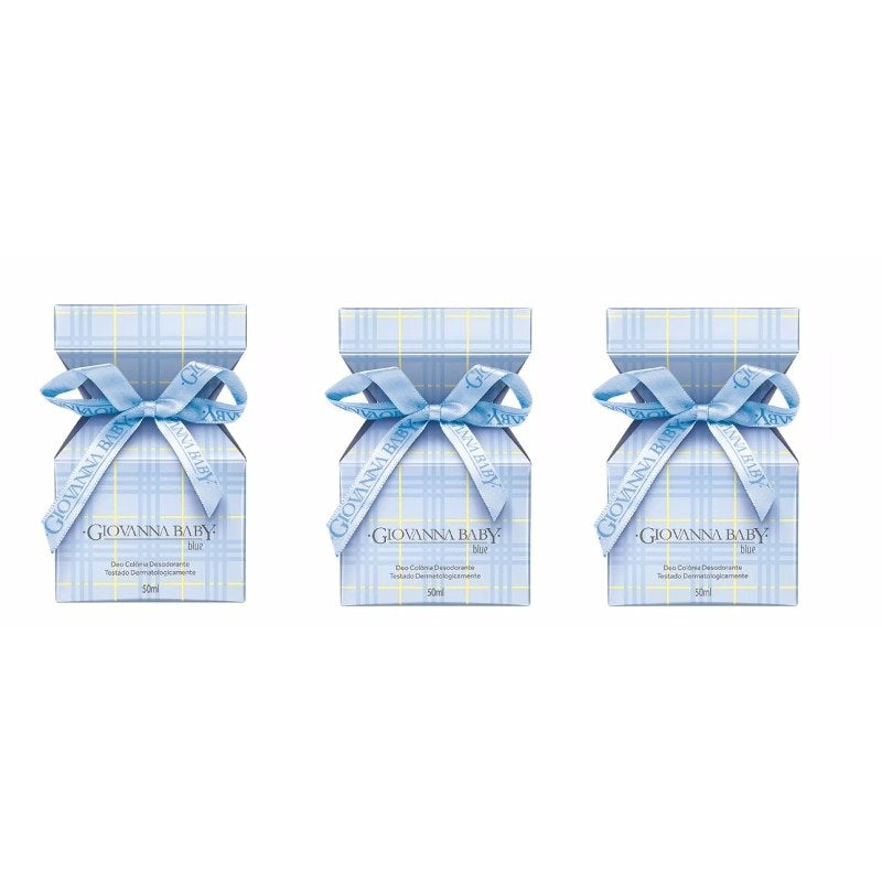 Kit With Three Giovanna Baby Blue Deo Cologne 50ml Each