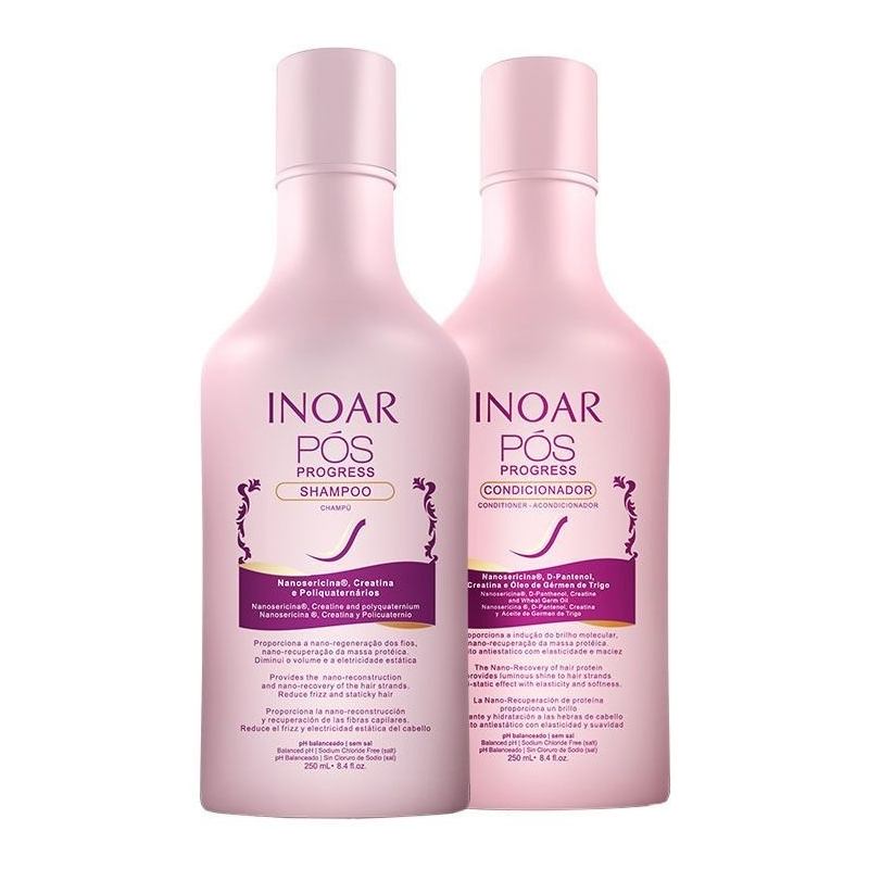 Inoar Pós Progress Kit (2 Produtos) Shampoo E Condicionador