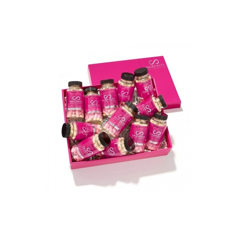 Kit 12 Botes Vitamina Para El Crecimiento Del Cabello Hairfinity 720 Cps