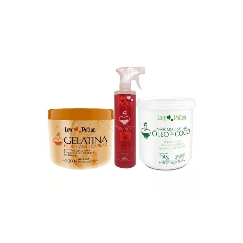 Vinagre 300ml + Gelatina + Mascarilla de Coco + Super Regalo