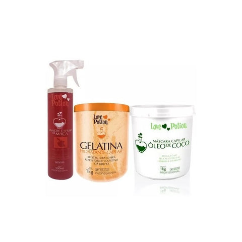 Love Potion Vinegar Kit 500ml + Gelatin + Coconut Mask