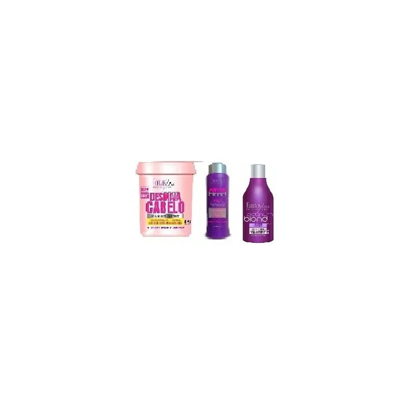 Kit=1fainting 350g+1mega Purple Blond+1Platinum Blond shampoo